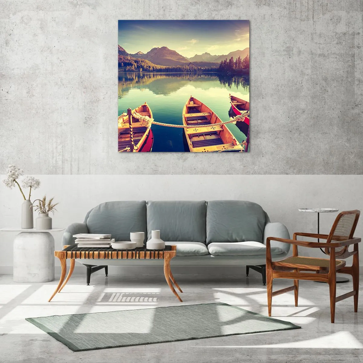 Obraz na skle - Žít podle jejich zákonů - 30x30 cm