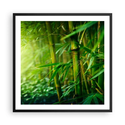 Plakát v černém rámu - Poznat samotnou zeleň - 60x60 cm