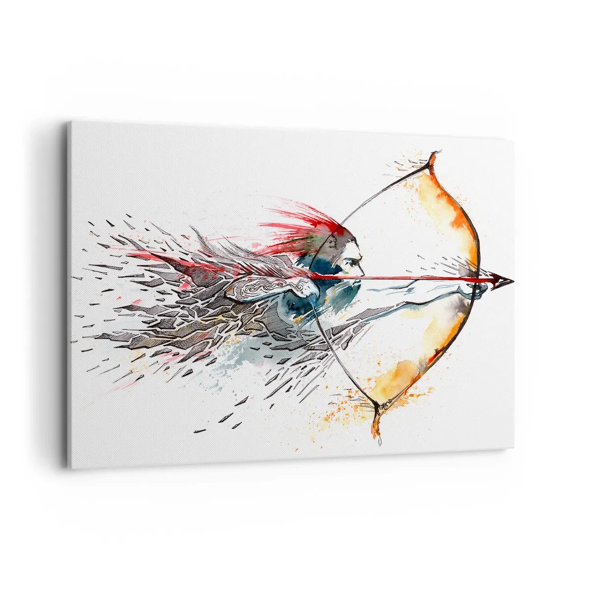 Obraz na plátně - Mytický bojovník s ohnivým lukem - 100x70 cm