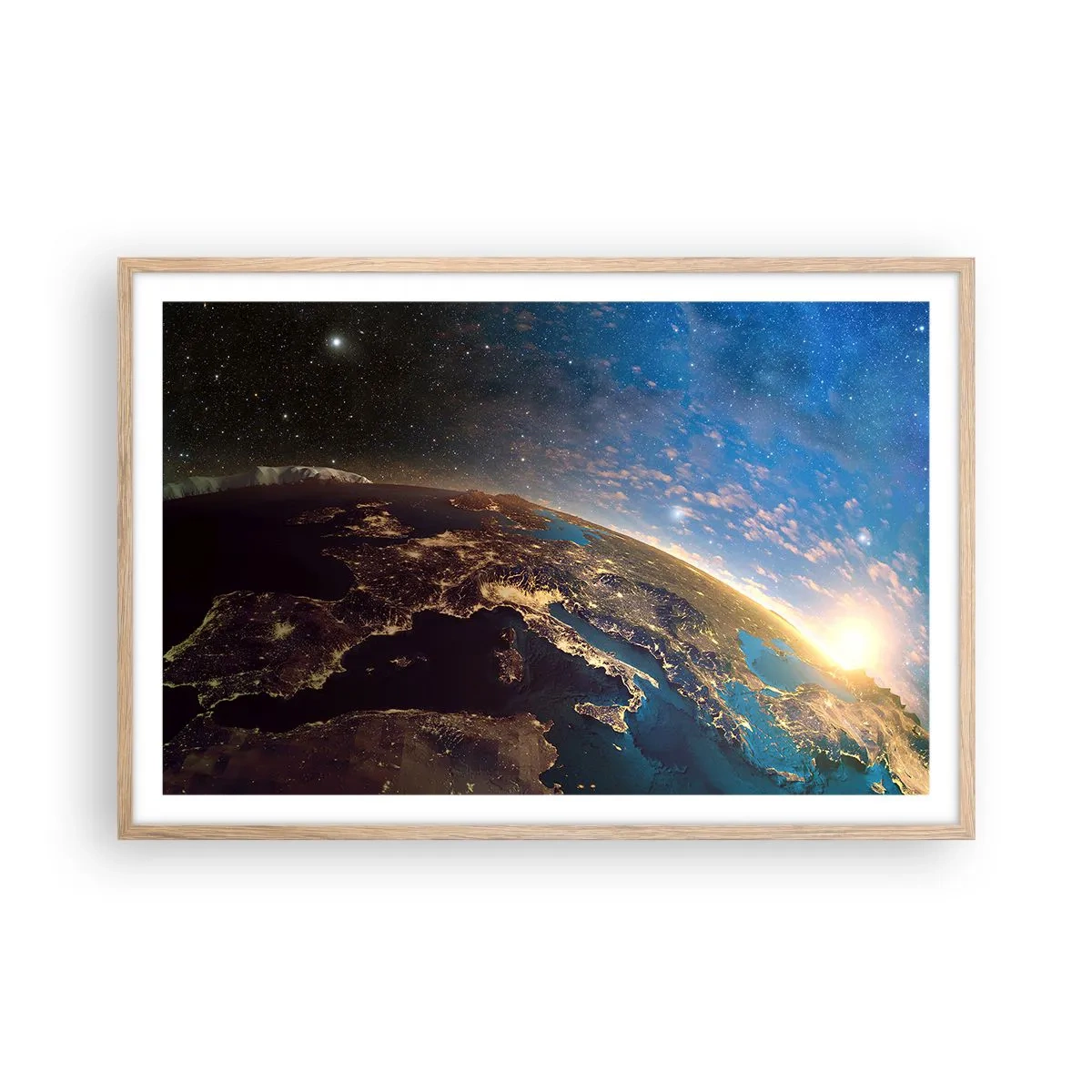 Plakát v rámu světlý dub - Podívejme se na sebe s odstupem - 91x61 cm