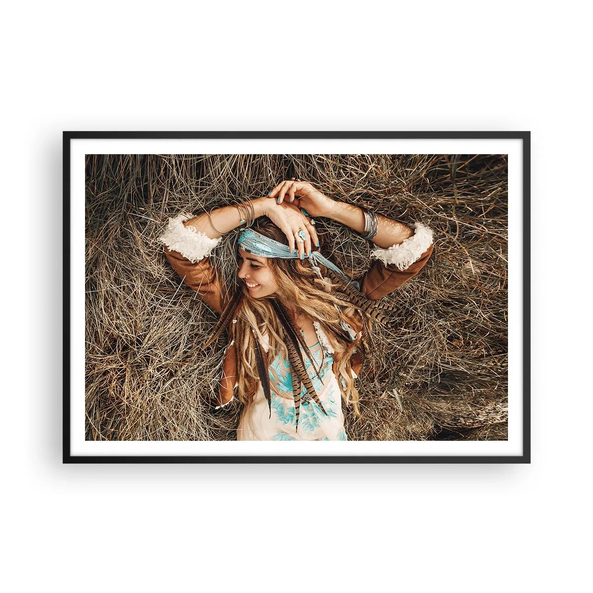 Plakát v černém rámu - Na cestě do léta lásky - 100x70 cm