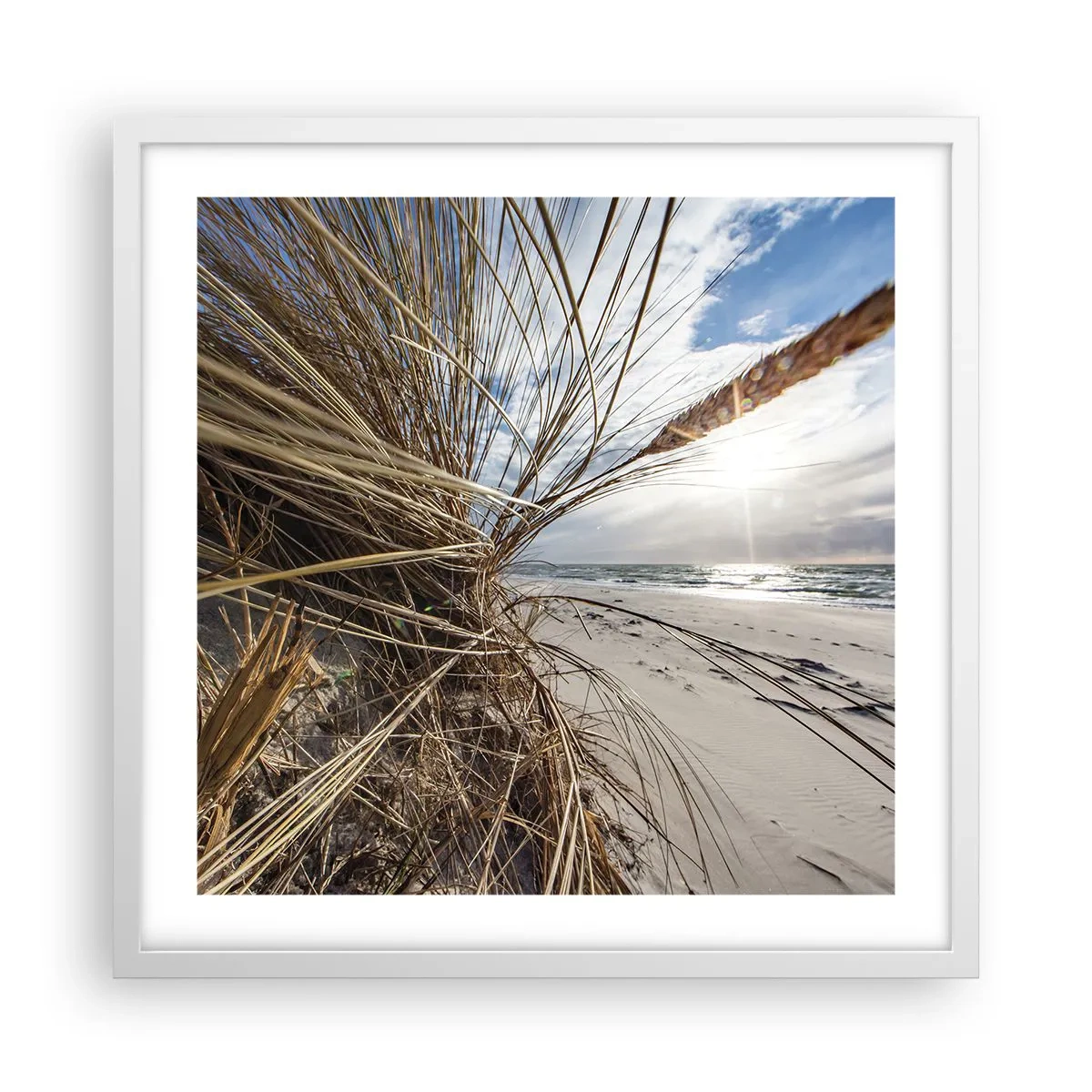 Plakát v bílém rámu - Setkání živlů - 50x50 cm