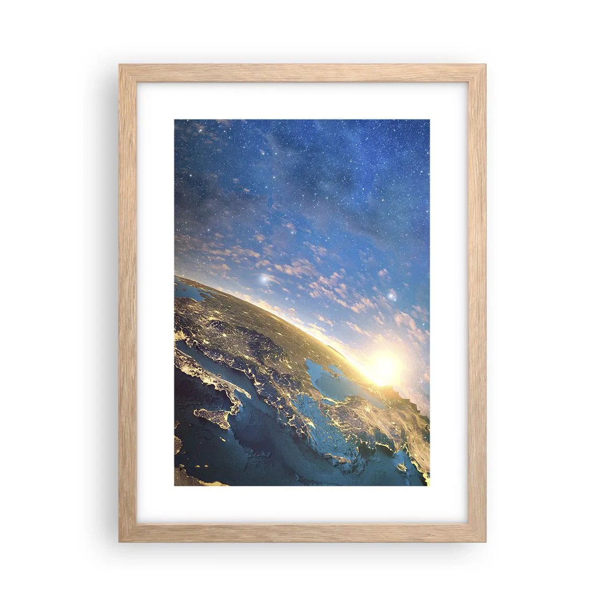 Plakát v rámu světlý dub - Podívejme se na sebe s odstupem - 30x40 cm