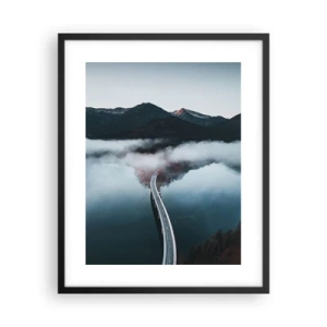 Plakát v černém rámu - U vody hladké jako zrcadlo - 40x50 cm