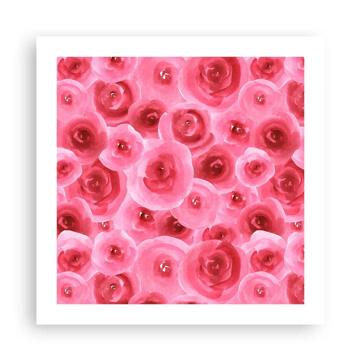 Plakát - Růže dole i nahoře - 50x50 cm