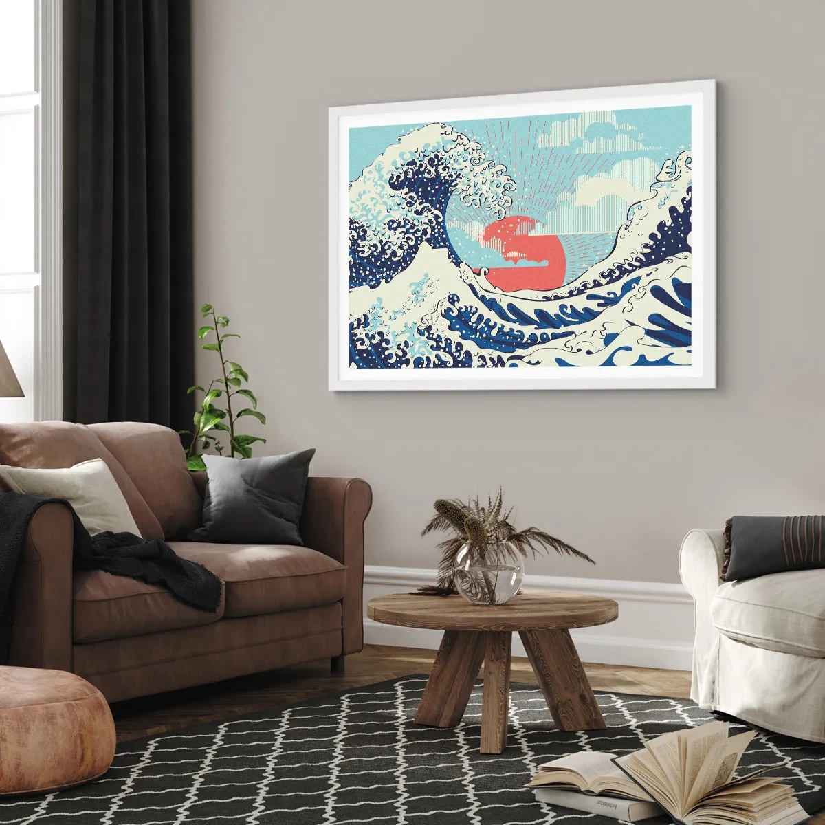 Plakát v bílém rámu - Z japonských inspirací - 40x30 cm