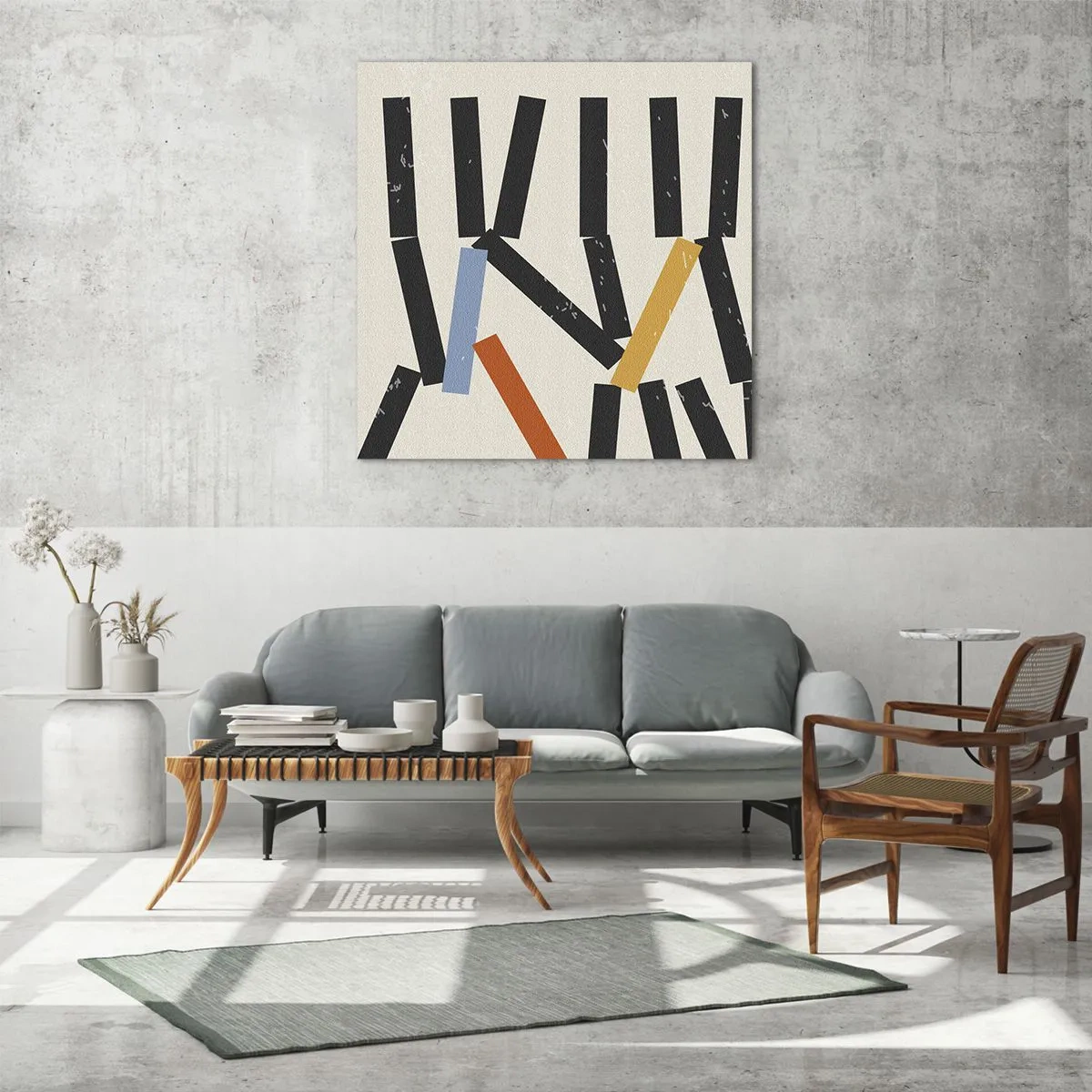 Obraz na skle - Domino – kompozice - 40x40 cm