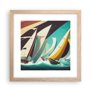 Plakát v rámu světlý dub - Jak vycházet s živly - 30x30 cm