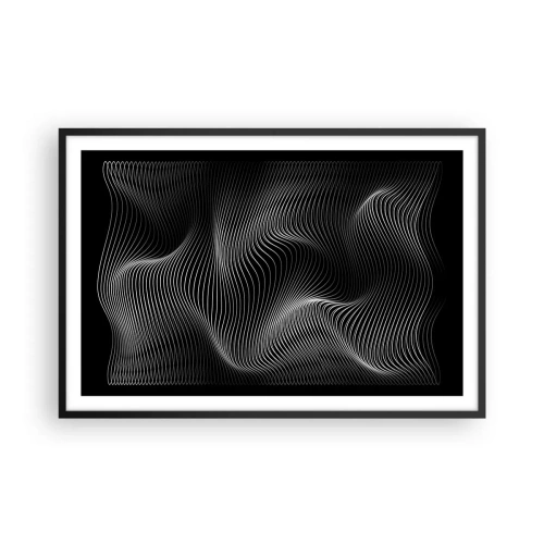 Plakát v černém rámu - Tanec světla v prostoru - 91x61 cm