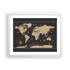 Plakát v bílém rámu - Hranice mého světa - 50x40 cm