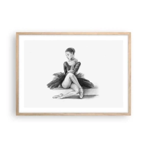 Plakát v rámu světlý dub - Okouzlená tancem - 70x50 cm