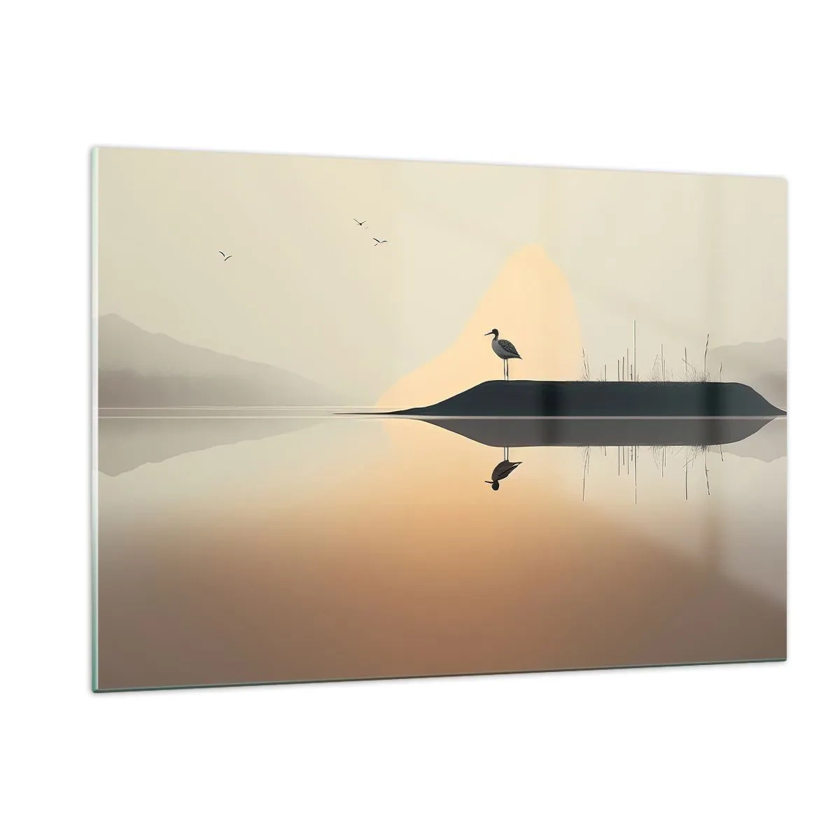 Obraz na skle - Pán na jezeře - 120x80 cm