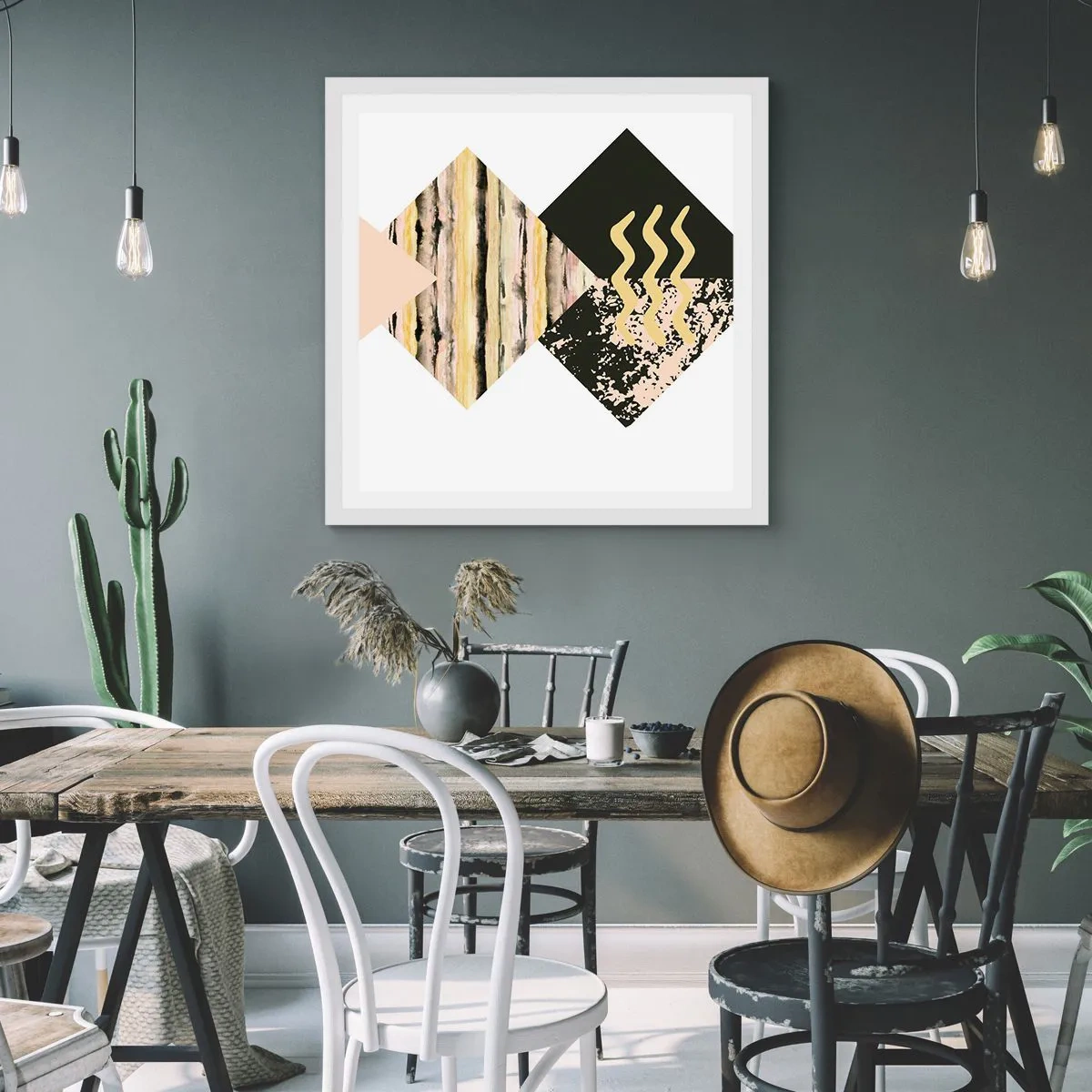 Plakát v bílém rámu - Není to tak jednoduché - 50x50 cm