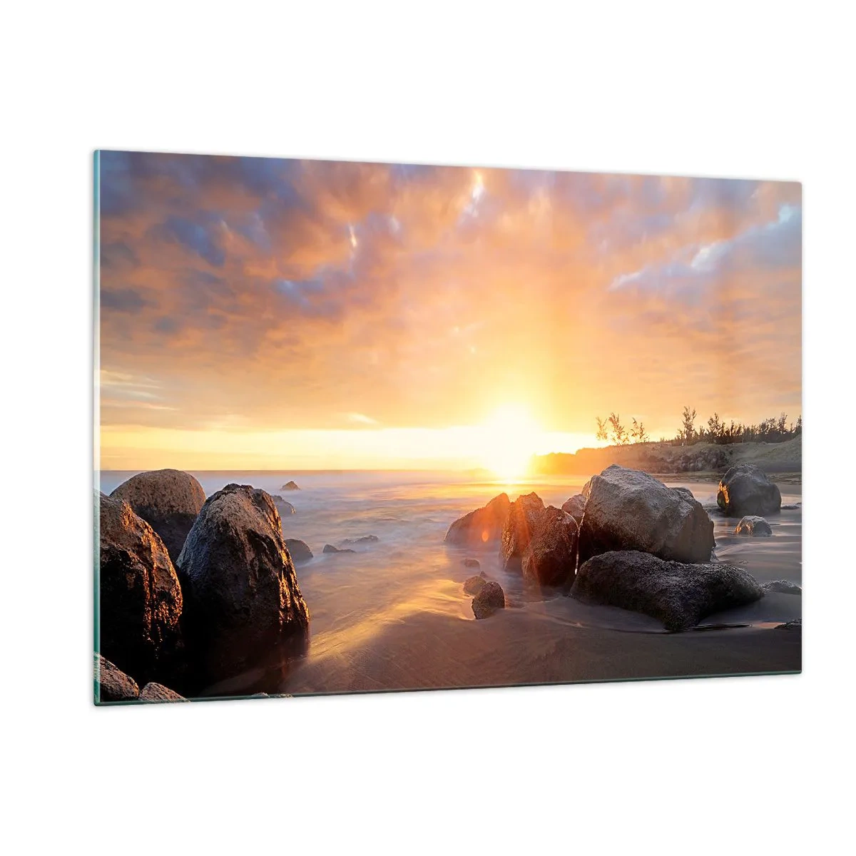 Obraz na skle - Světlý večerní vánek - 120x80 cm