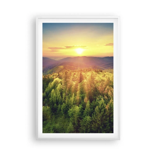 Plakát v bílém rámu - Vrcholky a vrcholy - 61x91 cm