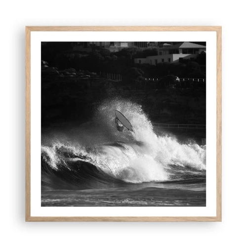 Plakát v rámu světlý dub - Výzva přijata! - 60x60 cm