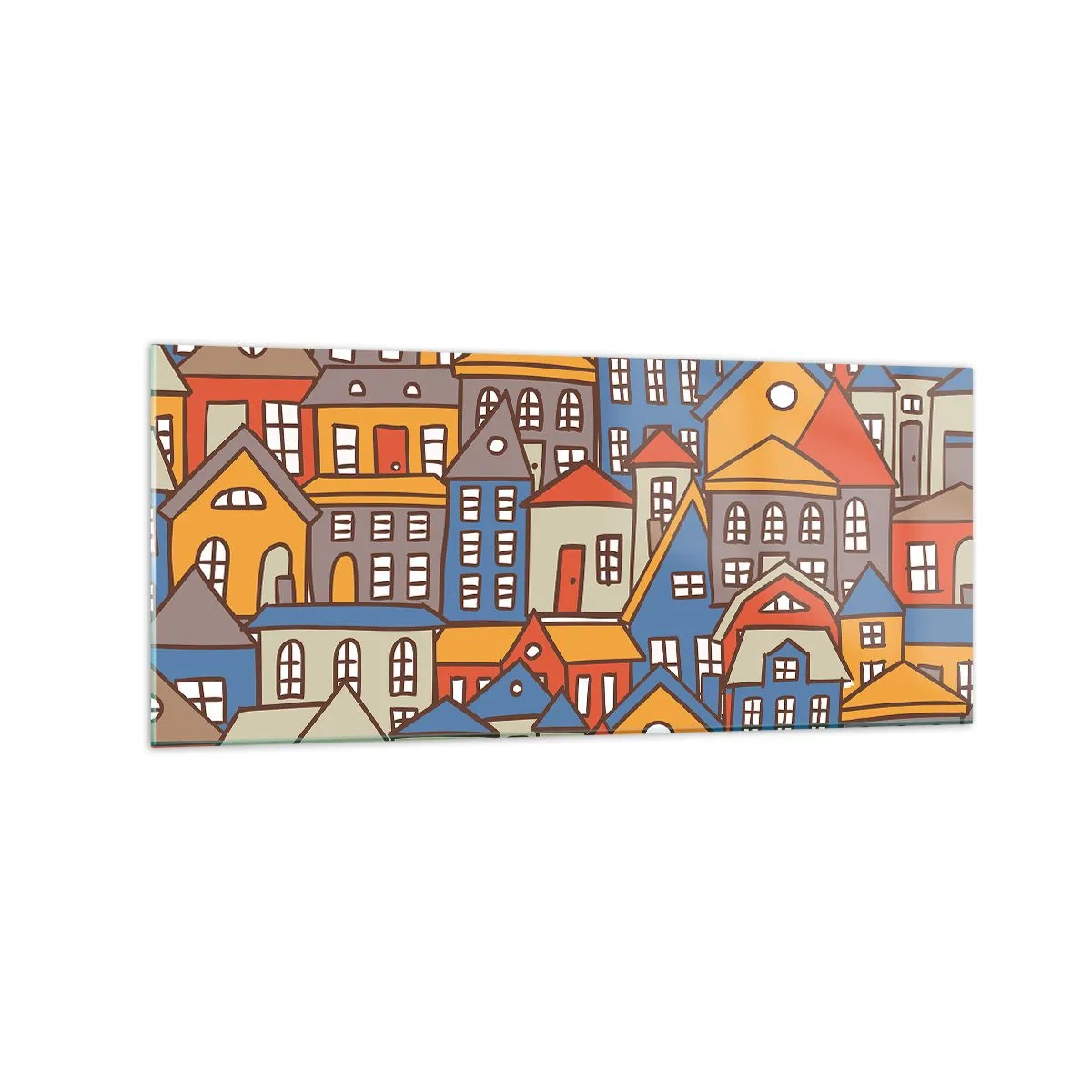 Obraz na skle - Za domem dům - 120x50 cm