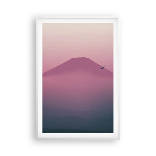 Plakát v bílém rámu - Poutníci nad oblaky - 61x91 cm