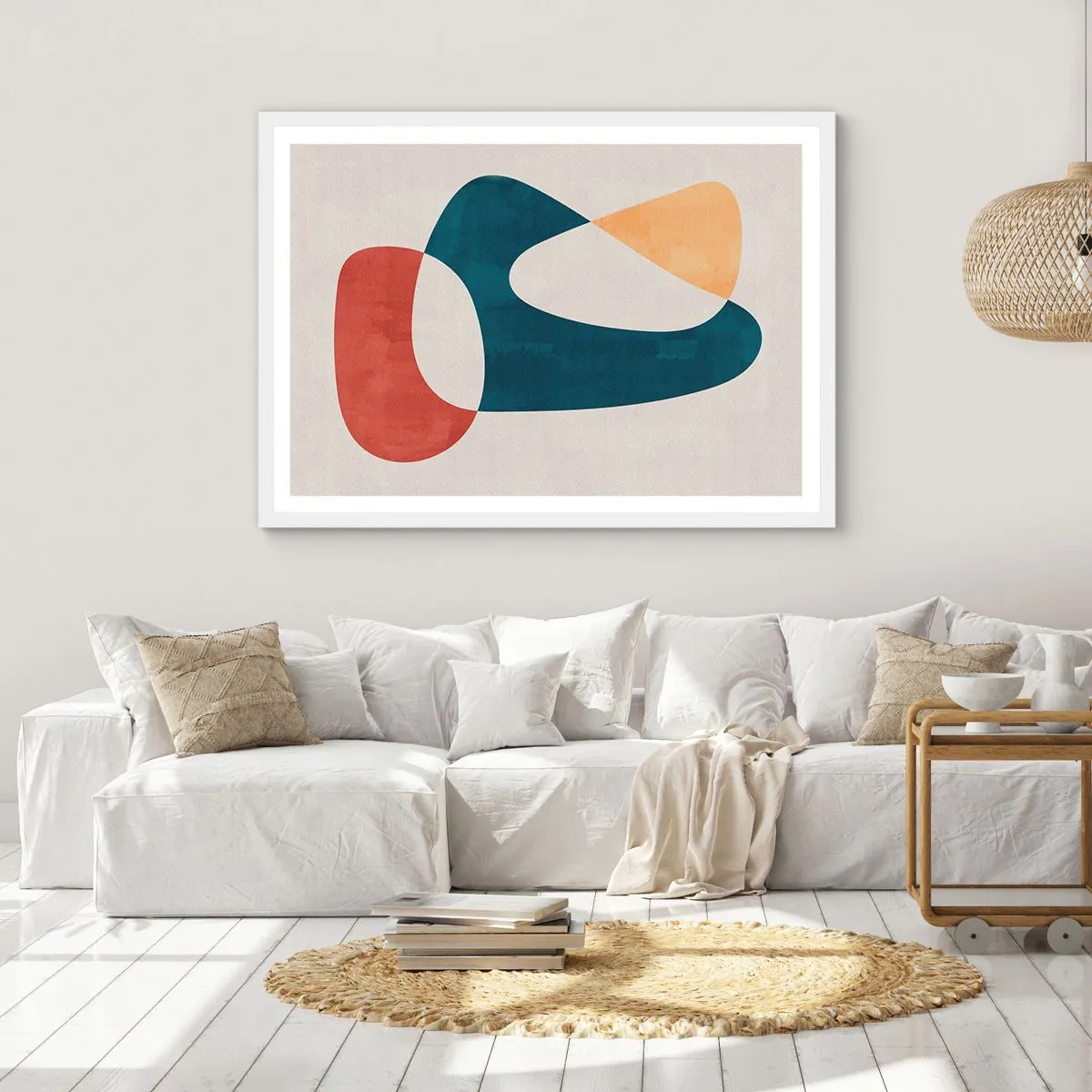 Plakát v bílém rámu - Vlivy a metamorfózy - 100x70 cm