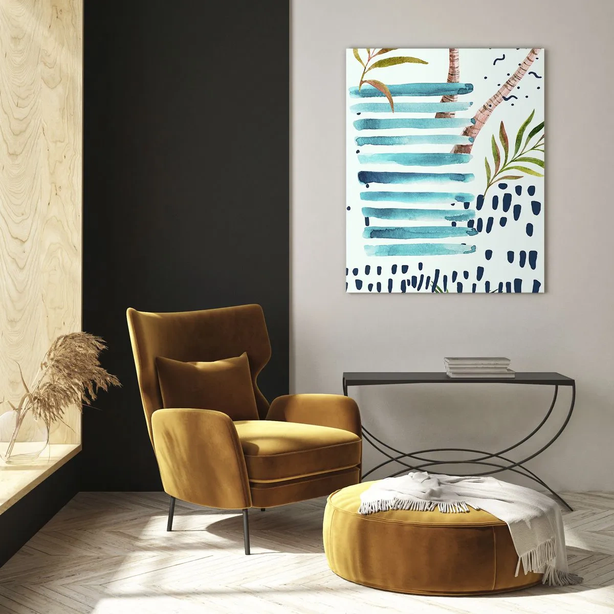 Obraz na skle - Prázdniny pod palmami - 50x70 cm