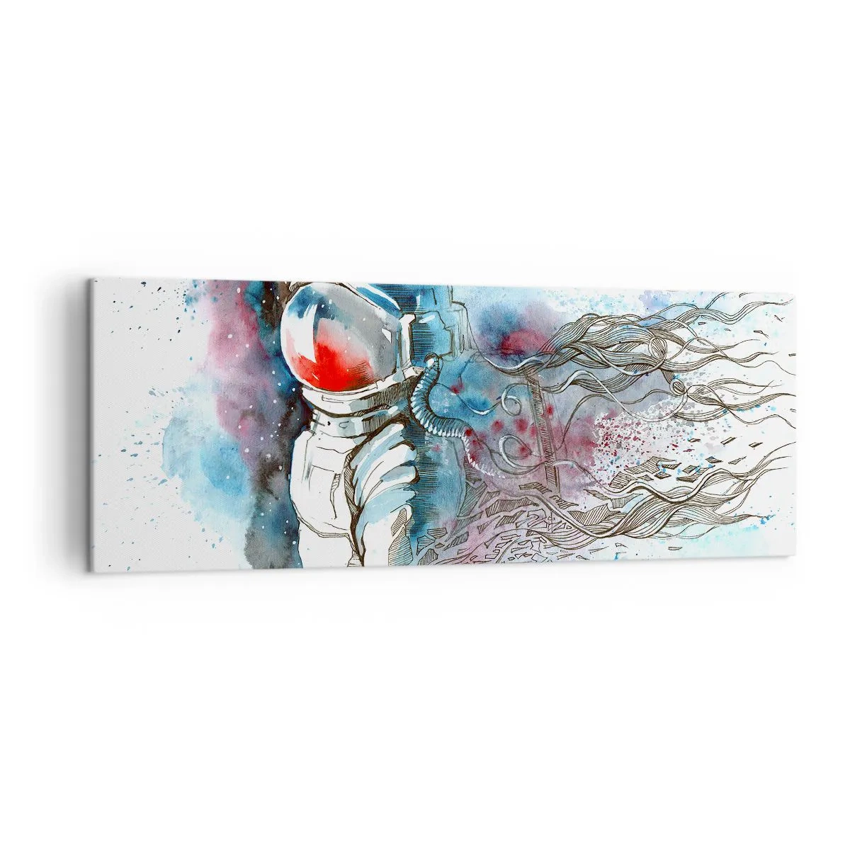 Obraz na plátně - Sám s vesmírem - 140x50 cm