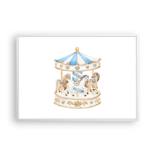 Plakát v bílém rámu - Sladké dětství - 100x70 cm