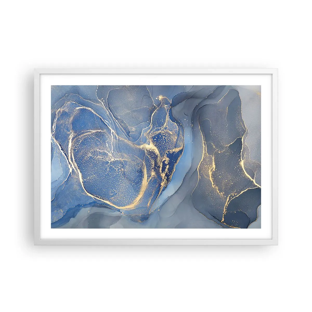 Plakát v bílém rámu - Zlatý prach - 70x50 cm