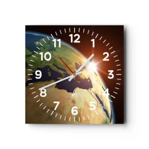 Nástěnné hodiny - Východ slunce - 40x40 cm