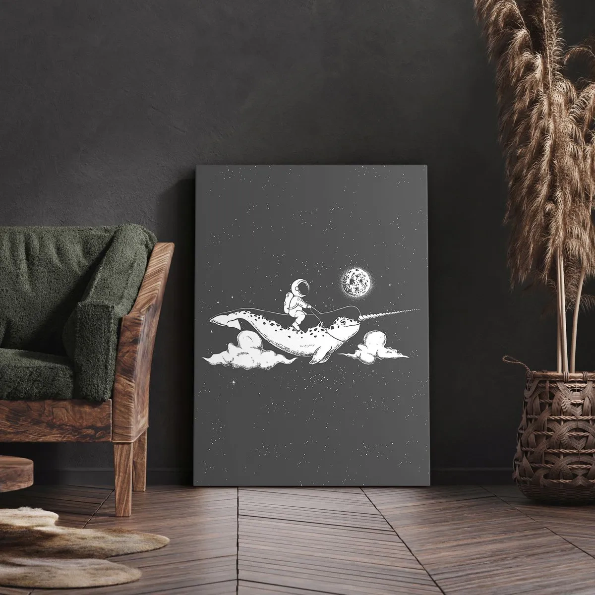 Obraz na plátně - Vesmírný jezdec - 45x80 cm