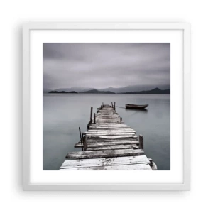 Plakát v bílém rámu - Zítra můžeš vyrazit - 40x40 cm