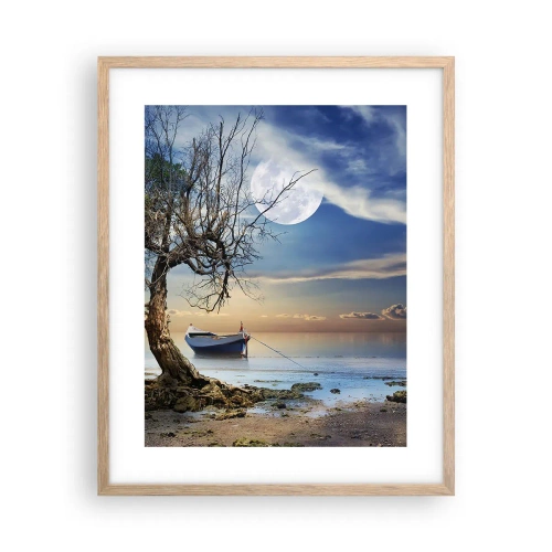 Plakát v rámu světlý dub - Je to konec nebo začátek? - 40x50 cm