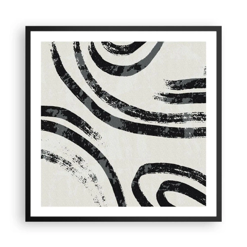 Plakát v černém rámu - Napůl zastavený - 60x60 cm