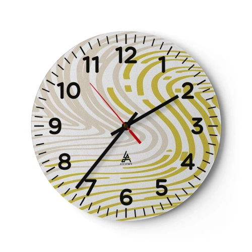 Nástěnné hodiny - Kompozice s mírným ohybem - 30x30 cm
