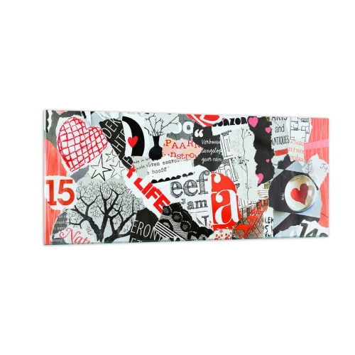 Obraz na skle - Hipsterská koláž - 100x40 cm