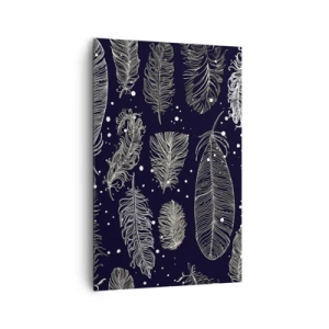 Obraz na plátně - Krajka s peřím - 80x120 cm