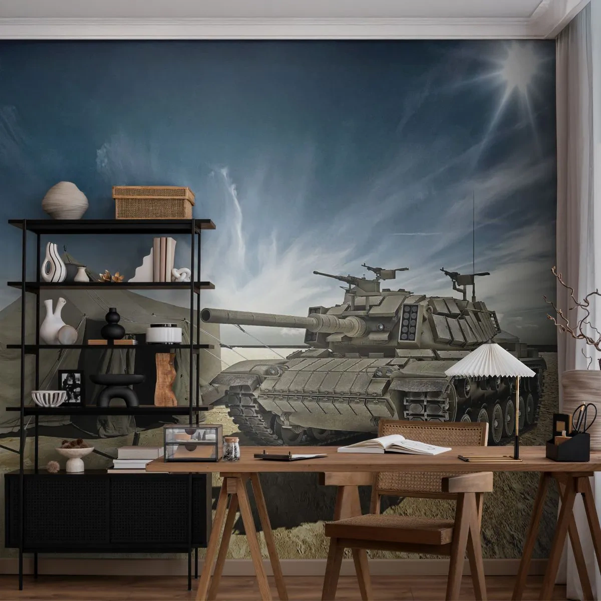 Fototapeta Samolepicí Deluxe Sticker - Militantní sen - Válečný, Armáda, Nádrž - 250x175 cm