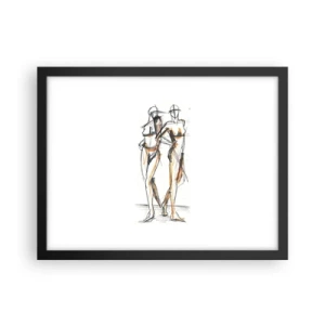 Plakát v černém rámu - Studie šarmu - 40x30 cm