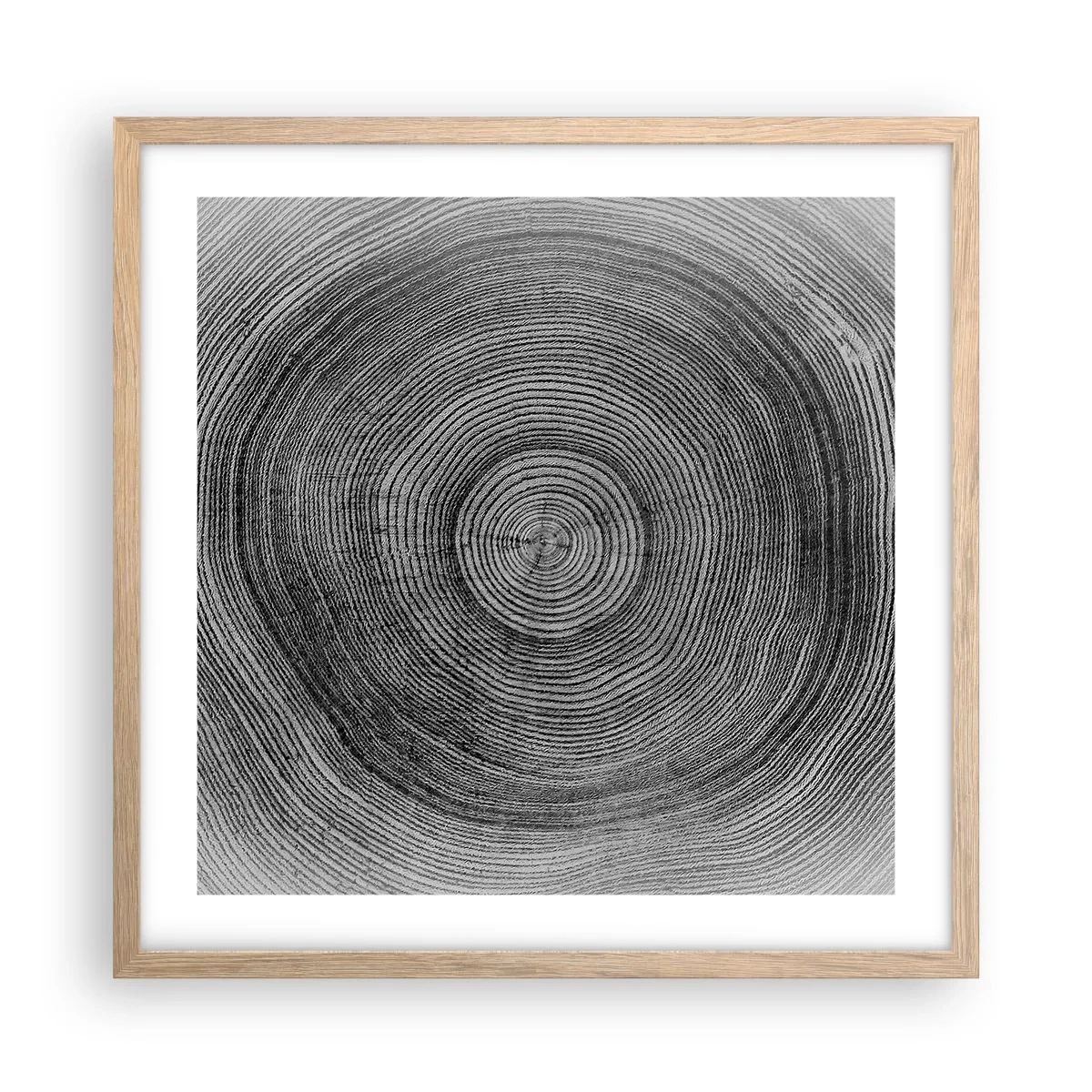 Plakát v rámu světlý dub - Znamení doby - 50x50 cm