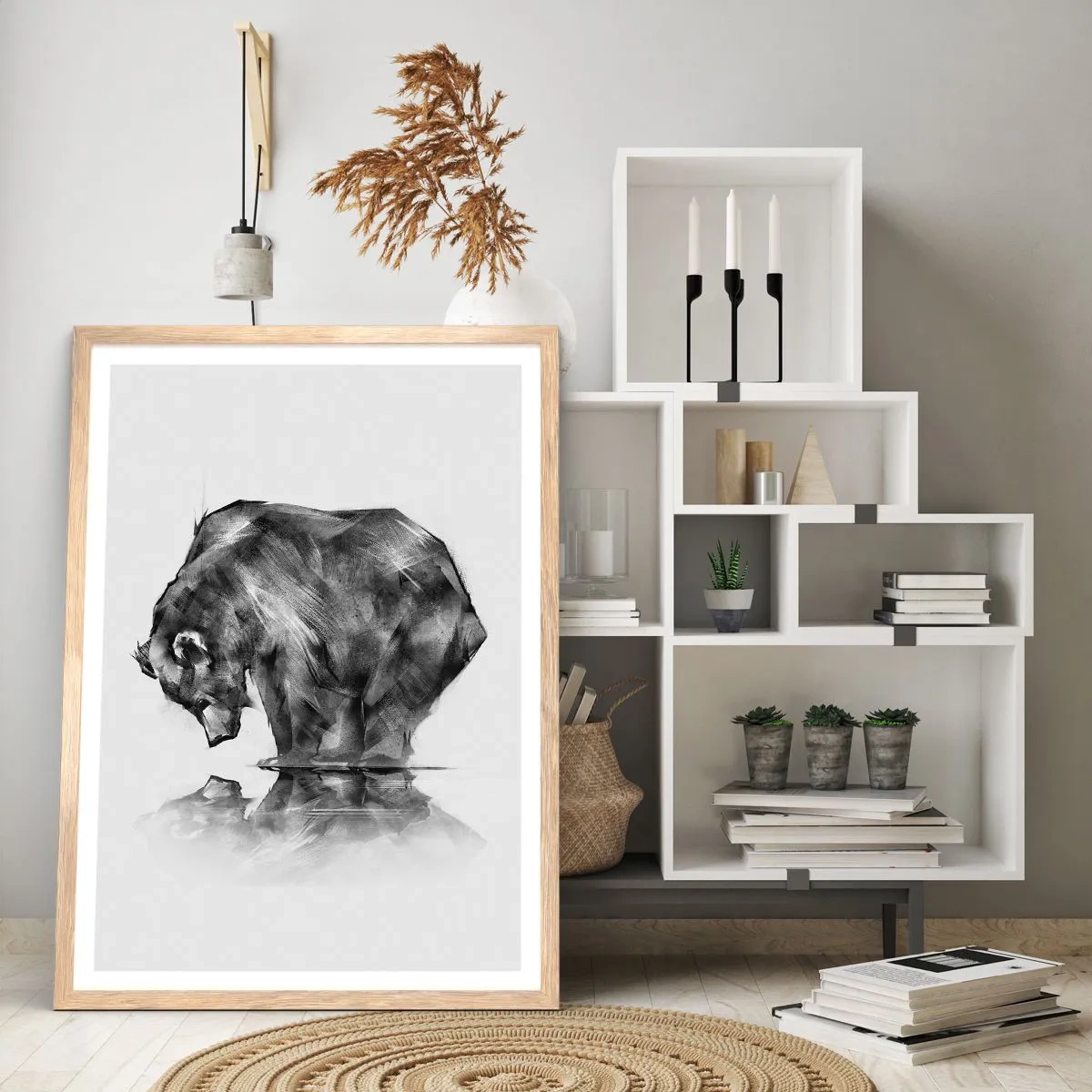 Plakát v rámu světlý dub - Je příjemné se sekat s někým blízkým - 61x91 cm