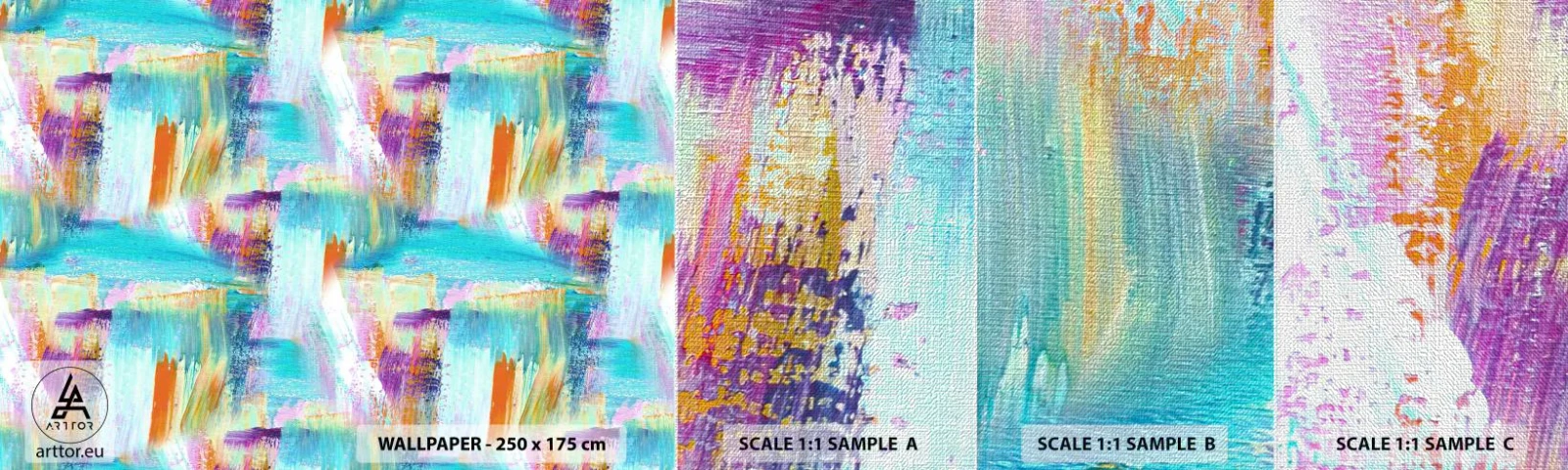 Vzor Fototapety Premium Canvas - Pohodové střídavé cákance - Abstrakce, Kus, Malování - 100x30 cm