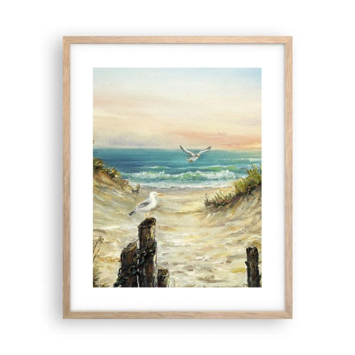 Plakát v rámu světlý dub - Bezvětří a samota - 40x50 cm