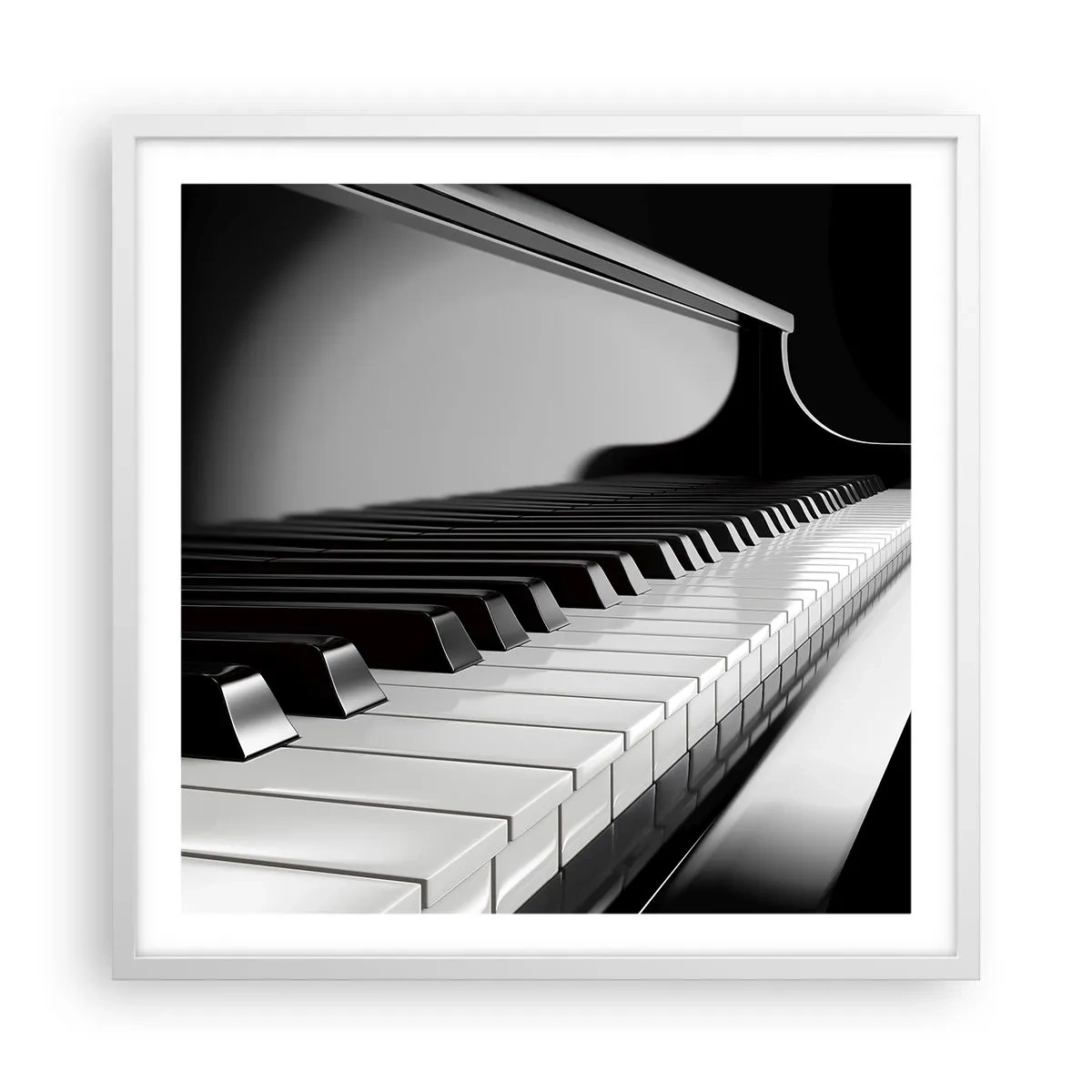Plakát v bílém rámu - Harmonie tvarů a barev - 60x60 cm