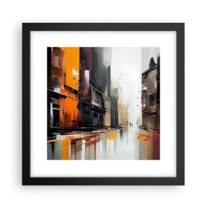 Plakát v černém rámu - Deštivý den - 30x30 cm