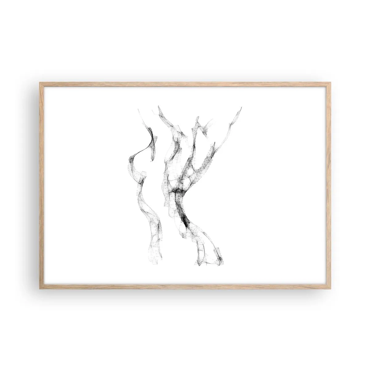 Plakát v rámu světlý dub - Krásná a silná - 100x70 cm