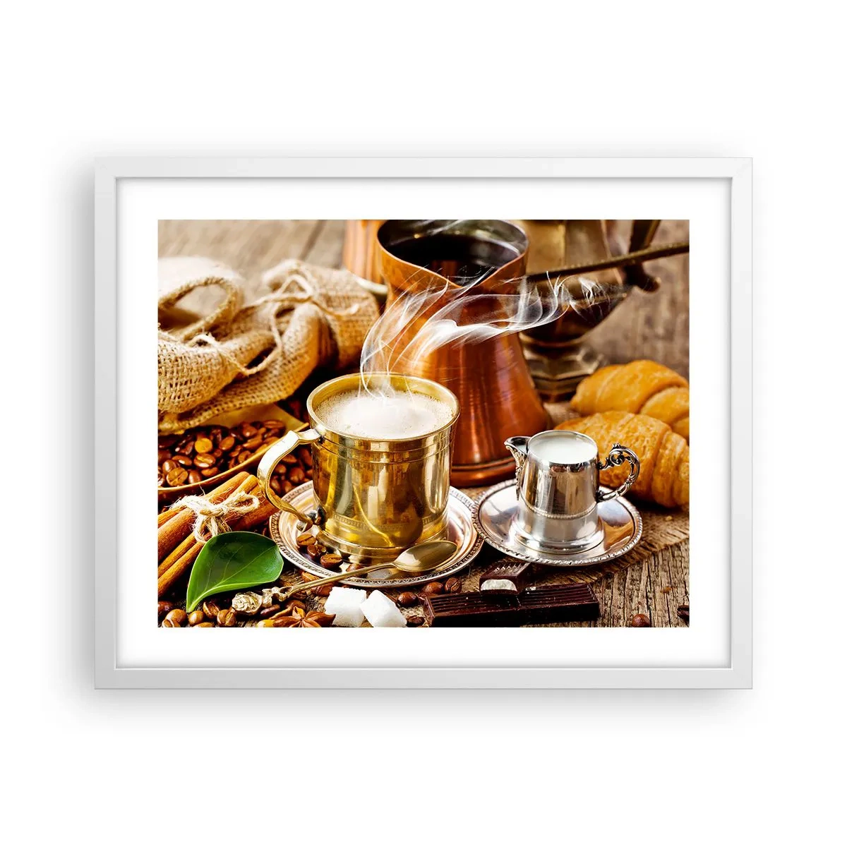 Plakát v bílém rámu - Hezký den! - 50x40 cm