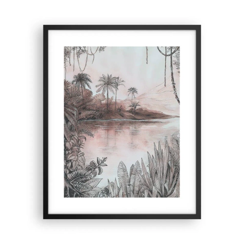 Plakát v černém rámu - Deník cestovatele z 19. století - 40x50 cm