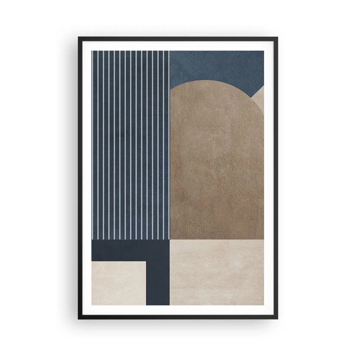 Plakát v černém rámu - Kompozice jednoduchosti a kulatosti - 70x100 cm