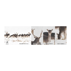 Vzor Fototapety Premium Sand - Budou svátky? - Zvířata, Jelen, Příroda - 100x30 cm