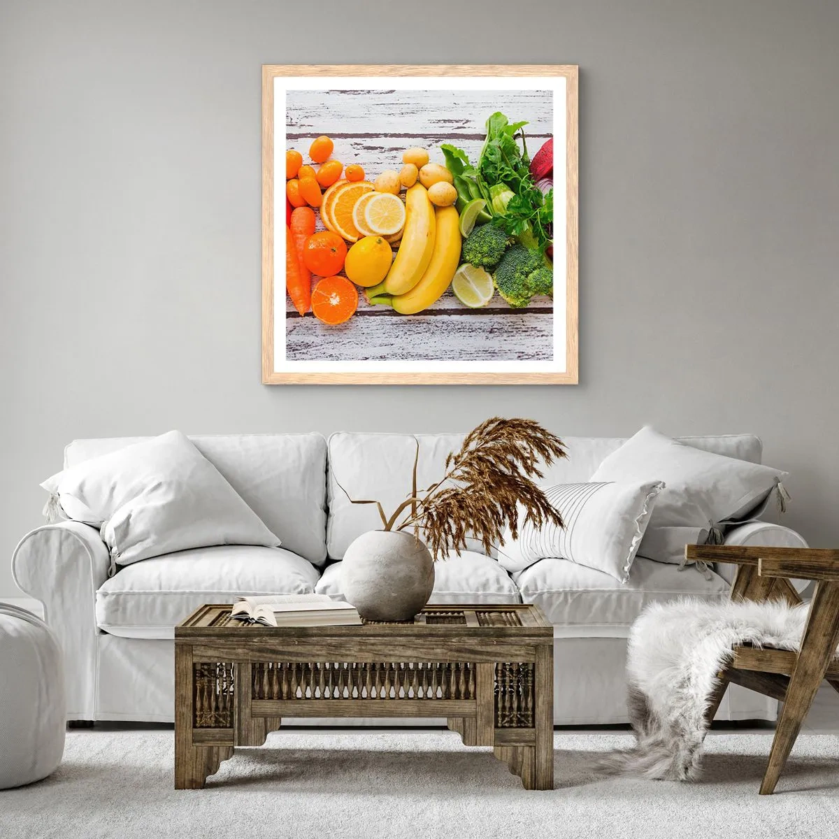 Plakát v rámu světlý dub - To nestačí? - 30x30 cm