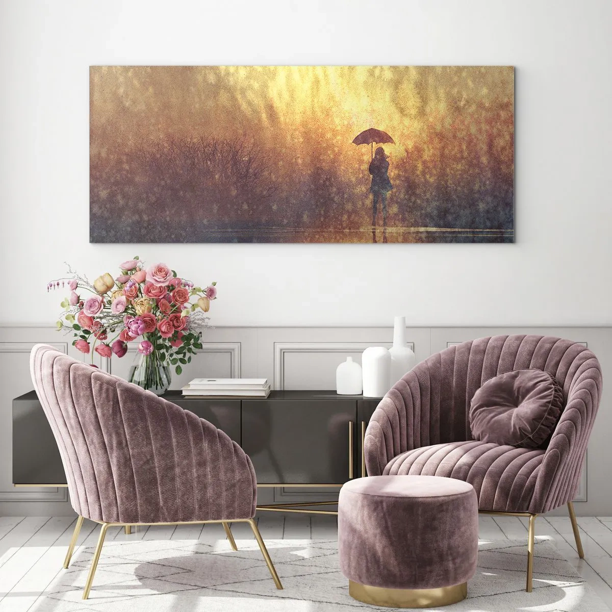 Obraz na skle - Cítím, že se na mě někdo dívá - 100x40 cm